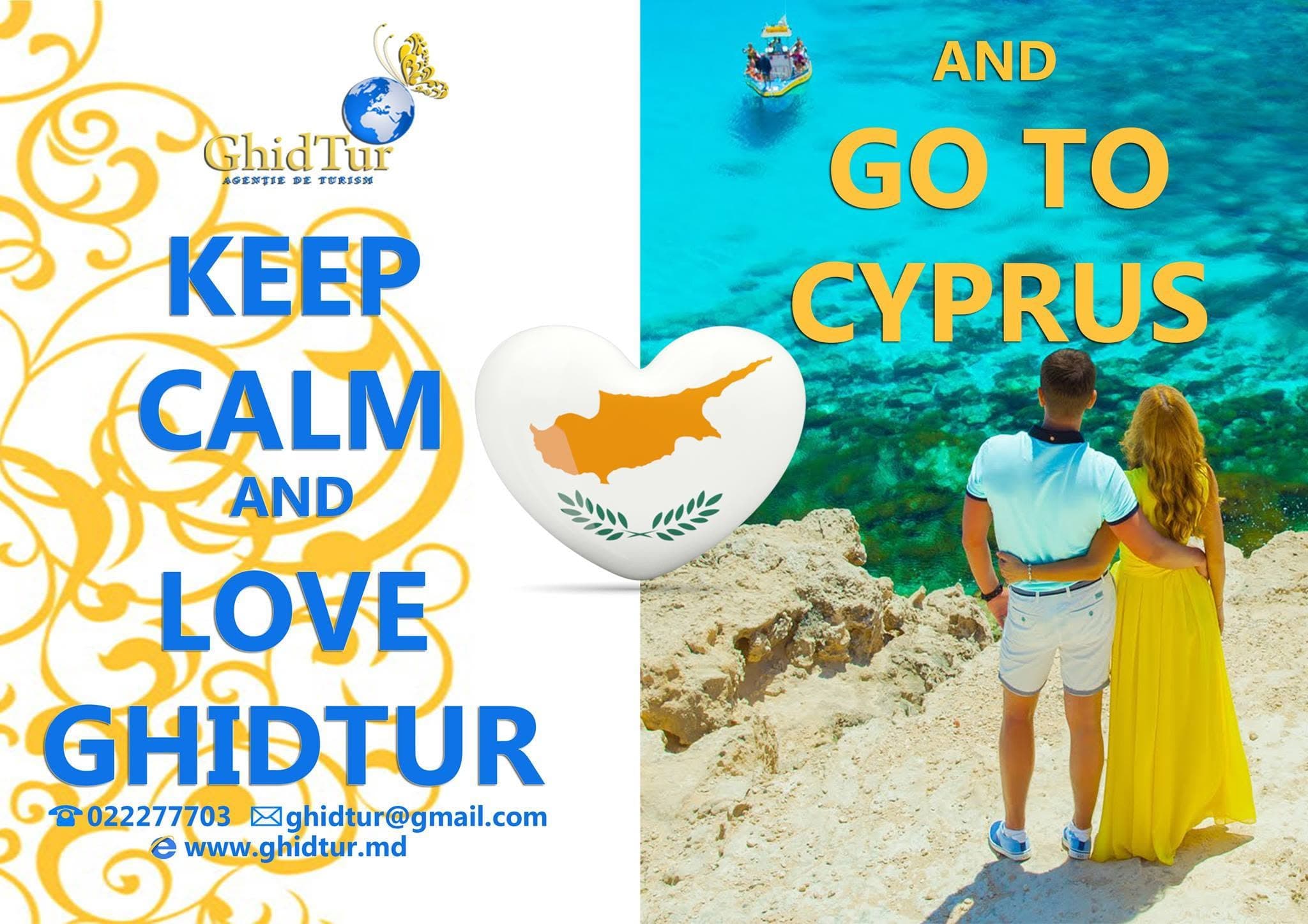 The archived “Keep calm and love GhidTur — and go to Cyprus” campaign.